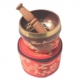 Singing bowl curved Red 3.5" SB-039R Singing bowl curved Red 3.5" SB-039R