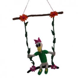 Fun wool decoration Duck on the Swing FH-135 Fun wool decoration Duck on the Swing FH-135