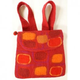 Fun wool backpack Red BB-006R Fun wool backpack Red BB-006R