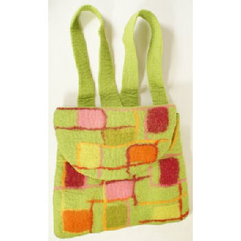 Fun wool Felt Backpack Green BB-006G