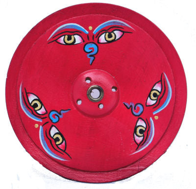 Buddha Eye Incense Burner Red IH-003R