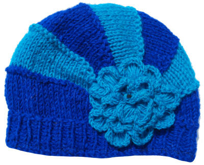 Blue-Navy Flower Hat CP-040E