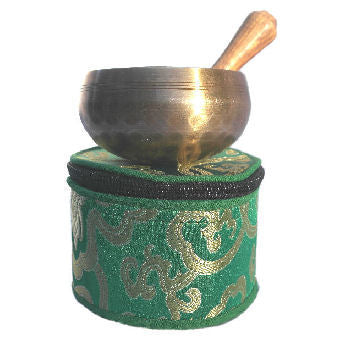 Hammer singing bowl w-silk pouch-small singing bowl SB-820