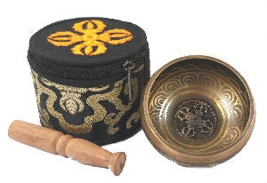 3.5" Double Dorje Singing bowl w-silk pouch SBT-2040