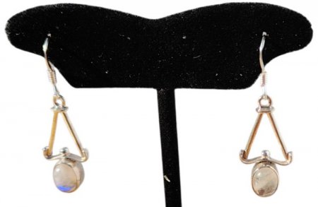 Sterling Silver Moon Stone Tea drop Earring