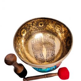 7 Chakra carved Singing bowl 12 inches OK-02 7 Chakra carved Singing bowl 12 inches OK-02