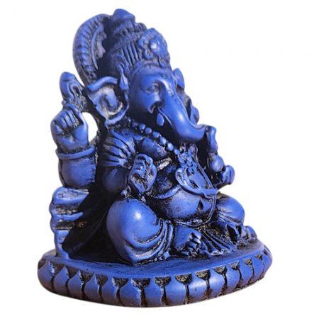 Small Blue Sitting Ganesh Statue for home and office RG-090L