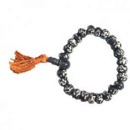 OM Carved wrist mala M-800 OM Carved wrist mala M-800