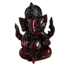 Ganesh with crown wood looking RG-070A Ganesh with crown wood looking RG-070A