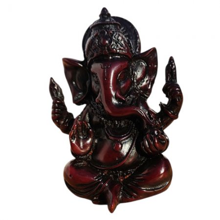 Ganesh with crown wood looking RG-070A