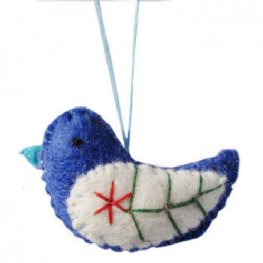 Bird ornament Colorful Navy FD038B Bird ornament Colorful Navy FD038B