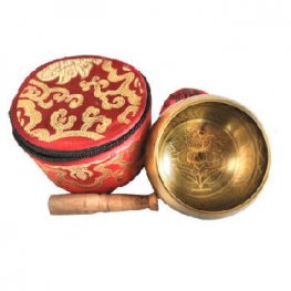 Lotus Singing bowl set-comes in a silk pouch 4" SB-720 Lotus Singing bowl set-comes in a silk pouch 4" SB-720