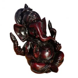 Ganesh with crown wood looking RG-070A Ganesh with crown wood looking RG-070A
