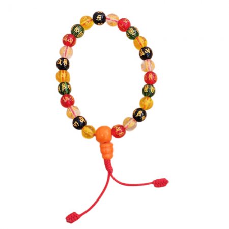 om mane pad me hum multi colorful stones prayer beads