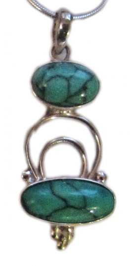 Double Turquoise Stone Pendent Double Turquoise Stone Pendent