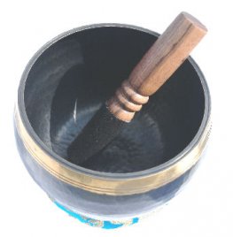 Deep Black Tibetan singing bowl set 6" SBT2020 Deep Black Tibetan singing bowl set 6" SBT2020