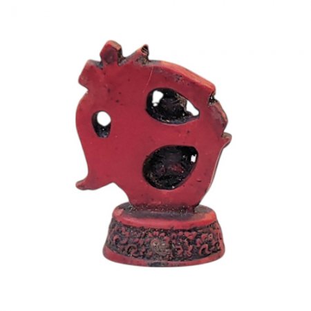 Mini Ganesh Statue on OM Symbol Red RG-075A