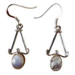 Sterling Silver Moon Stone Tea drop Earring Sterling Silver Moon Stone Tea drop Earring