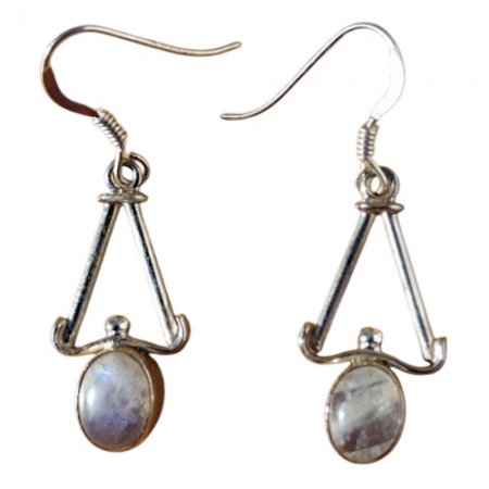 Sterling Silver Moon Stone Tea drop Earring