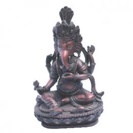 Ganesh Statue wood looing 6" tall RG-055R Ganesh Statue wood looing 6" tall RG-055R