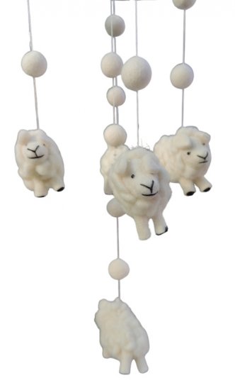 Counting Sheep Mobile for baby room and Nursery FH-012