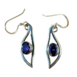 Peace Eye Amethyst Silver Earring SE-2025Y Peace Eye Amethyst Silver Earring SE-2025Y