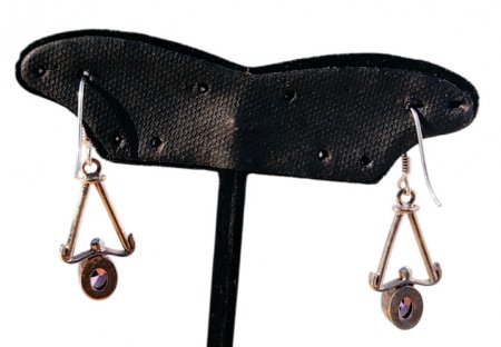 Sterling Silver Amethyst Tea drop Earring