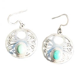 Turrquoise Sterling Silver dangling Earring Turrquoise Sterling Silver dangling Earring