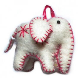 FD-40B Elephant Ornament white FD-40B Elephant Ornament white