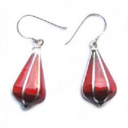 Pyramid Earring Coral Stone PE-1158C Pyramid Earring Coral Stone PE-1158C