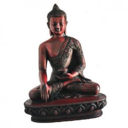 Large Earth Touching Buddha wood looking RB-845R Large Earth Touching Buddha wood looking RB-845R