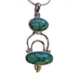 Double Turquoise Stone Pendent Double Turquoise Stone Pendent