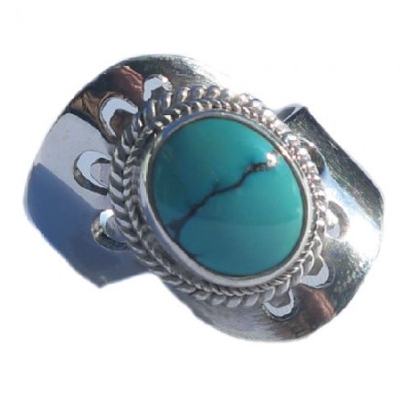 Adjustable Big Turquoise stone Ring