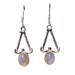 Sterling Silver Moon Stone Tea drop Earring Sterling Silver Moon Stone Tea drop Earring