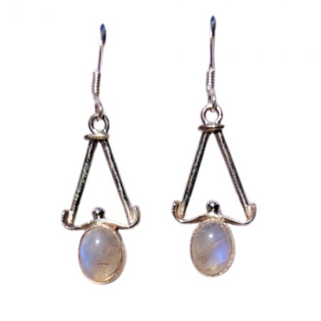 Sterling Silver Moon Stone Tea drop Earring