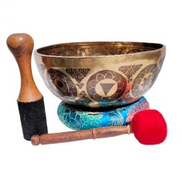 7 Chakra carved Singing bowl 12 inches OK-02 7 Chakra carved Singing bowl 12 inches OK-02