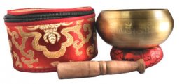 Lotus Singing bowl set-comes in a silk pouch 4" SB-720 Lotus Singing bowl set-comes in a silk pouch 4" SB-720