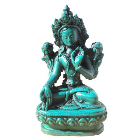 Tara Statue small Turquoise looking 4" tall RB-165T