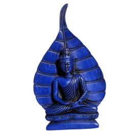 Bodhi Leaf Blue Meditating buddha statue, handcrafted RB-500L Bodhi Leaf Blue Meditating buddha statue, handcrafted RB-500L