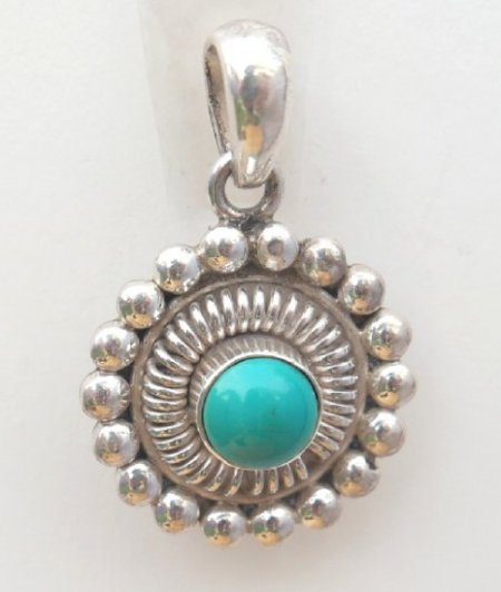 Sterling silver Sun Turquosie Pendent RPP-2001T