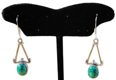 Sterling Silver Turquoise Tea drop Earring