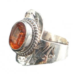 Adjustable Big Amber stone Ring Adjustable Big Amber stone Ring
