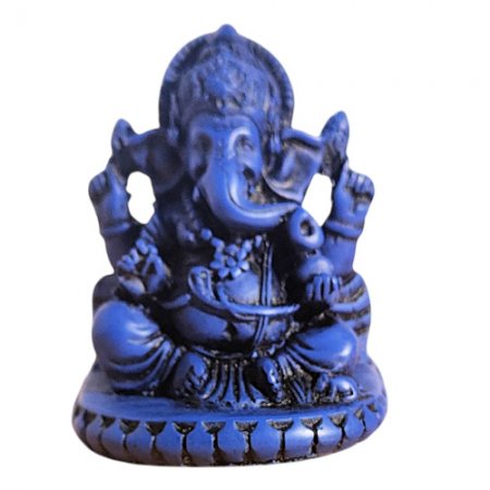 Small Blue Sitting Ganesh Statue for home and office RG-090L