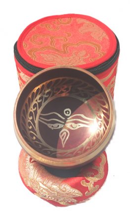 Singing bowl curved Red 3.5" SB-039R Singing bowl curved Red 3.5" SB-039R