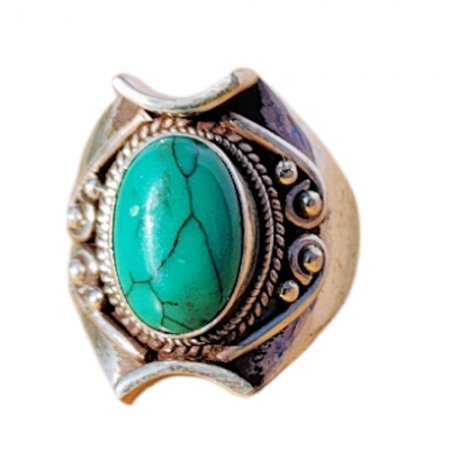 Tibetan Turquoise Statement Ring PR-104A