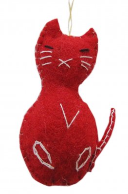 FD-43B Cat Ornaments Red FD-43B Cat Ornaments Red