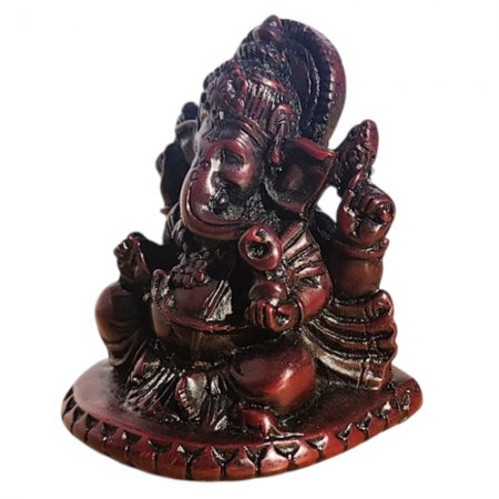 Small Red Sitting Ganesh Statue for home, Alter RG-090R