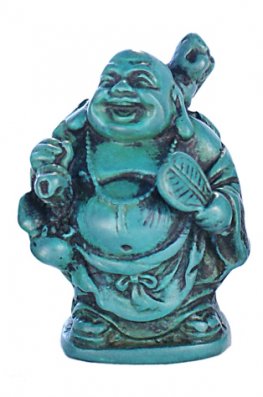 Turquoise mini Travellin Laughing Buddha RN-133F Turquoise mini Travellin Laughing Buddha RN-133F