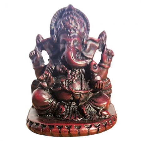 Small Red Sitting Ganesh Statue for home, Alter RG-090R