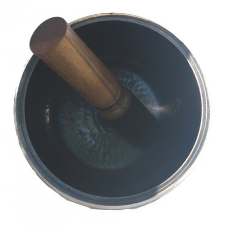 Deep Black Tibetan singing bowl set 4" SBT2021